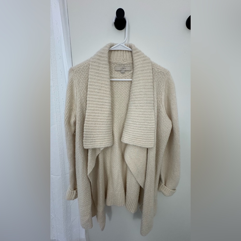 LOFT Beige Women's Cardigan Sweater